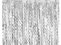 Kurtyna Spirale metaliczna srebrna - 100 x 200 cm
