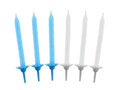 Birthday candles blue and white - 24 pcs.