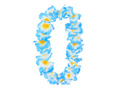 Hawaiian garland necklace blue flowers - 1 piece.