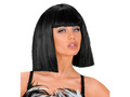 Black Showgirl Wig - 1 pc