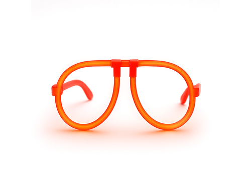 Świecące okulary fluorescencyjne - światło chemiczne - mix kolorów - 1 szt.