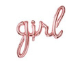 Balon foliowy różowe  złoto napis Girl - 77 x 70 cm