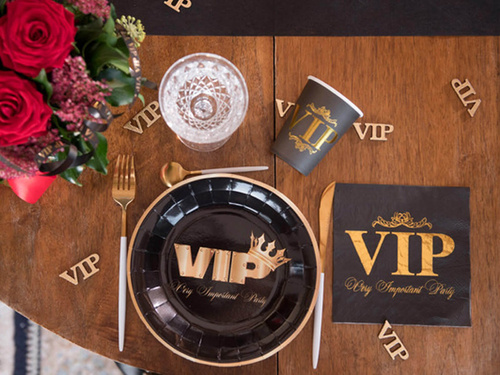 Kubeczki papierowe czarne VIP - 250 ml - 10 szt.