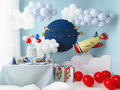Balonowy topper na tort Samolot - 1 komplet