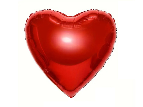 Red Heart Foil Balloon - 45 cm - 1 pc