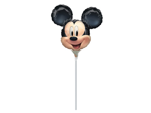 Balon foliowy do patyka - Myszka Mickey - 30 cm