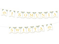 First Holy Communion banner with eucalyptus - 240 cm - 1 pc.