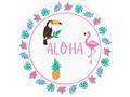 Talerzyki papierowe Aloha Party - 18 cm - 6 szt.