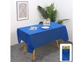 Navy blue foil tablecloth - 137 x 274 cm - 1 pc.