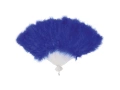 Wachlarz z piór niebieski - 1 szt.