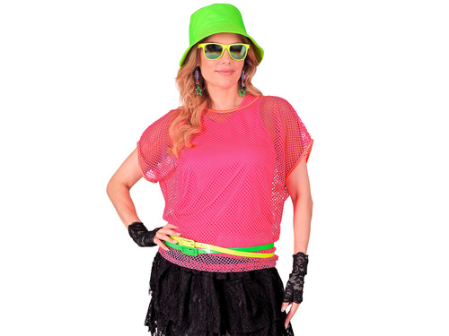 Fishnet shirt neon pink