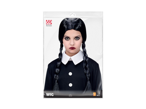 Peruka czarna z warkoczami