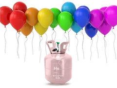 A set of self-filling 20 helium balloons - cylinder