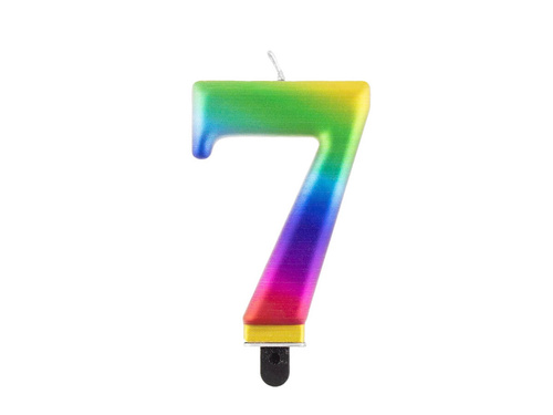Galaxy number candle - 7 - seven