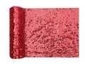Decoration sequin table runner - red - 19 cm x 3 m - 1 pc.