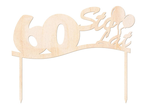 Cake topper 60 birthday - 1 pc