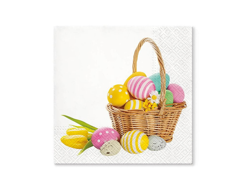 Easter napkins Easter basket with Easter eggs - 33 cm - 20 pcs.