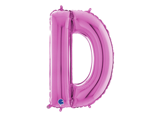 SuperShape Letter "D" Pink Foil Balloon - 66 cm - 1 pc