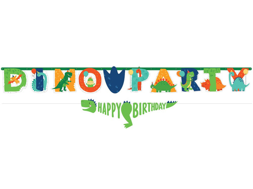 Birthday banner Dino Party Dinosaurs - 230 cm - 1 pcs.
