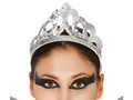 Tiara diadem srebrna z cekinami - 1 szt.