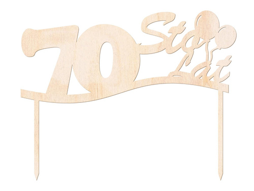 Cake topper 70 birthday - 1 pc