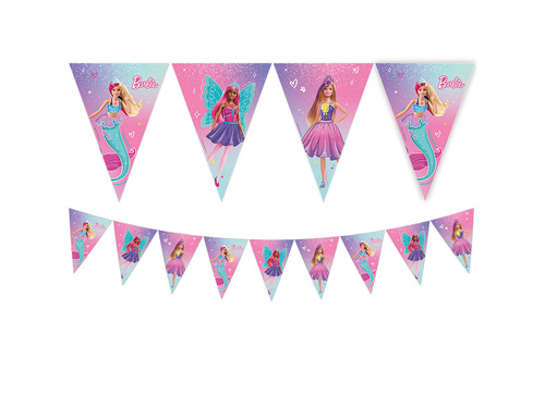 Barbie flag banner - 1 piece.