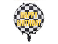 Chessboard Happy Birthday foil balloon - 35 cm - 1 pc.