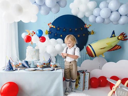 Balonowy topper na tort Samolot - 1 komplet