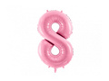 Foil balloon number 8 pink - 86 cm - 1 pc.