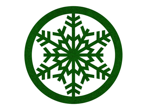 Podstawka pod kubek - Śnieżynka - 10 cm - 4 szt.