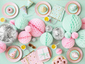 Gift bag Stars mint - 23 x 22 x 8 cm - 1 pcs.