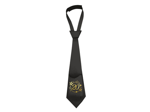 20th birthday tie, black, 1 pc