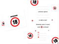 Invitations for the 18th prohibition sign - 6 pcs.