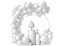 Zestaw balonów do girlandy balonowej biały - 86 szt.