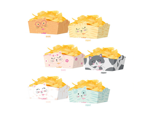 Boxes for chips Cats - 3 pcs.