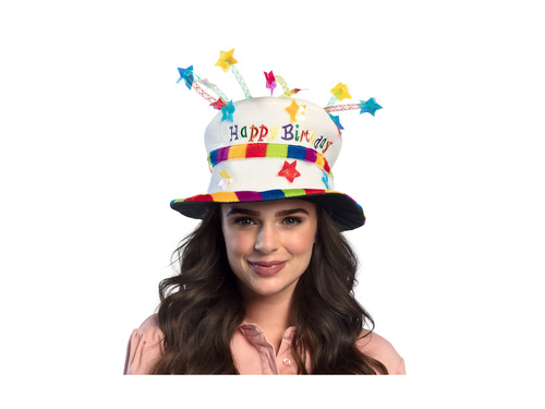 Kapelusz Tęczowy tort Happy Birthday