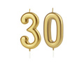 Świeczki cyferki złote - 30 - 2 szt.