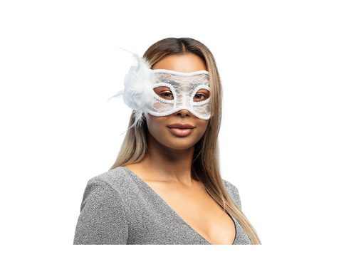 Maska koronkowa Mystique biała