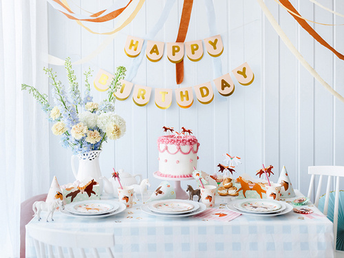 Drinking straws Horses - 6 pcs