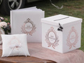 Decoration metallized table runner - pink gold - 30 cm x 5 m - 1 pcs.