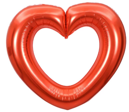 Red Heart Foil Balloon - 45 cm - 1 pc