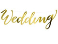 Wedding gold banner - 16,5 x 45 cm - 1 pcs.