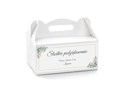 Decorative cake box white - 6 pc