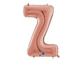 SuperShape Letter "Z" Rose Gold Foil Balloon - 66 cm - 1 pc