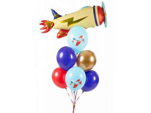 Set of latex balloons Airplane - 30 cm - 6 pcs.