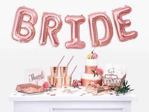 Rose gold Bride Squad plates - 23 cm - 6 pcs.