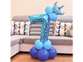 Set of balloons with the number seven blue - 15 pcs.