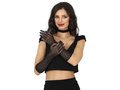Mesh gloves with rhinestones - 30 cm