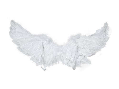 White feather wings with light 80x40 cms