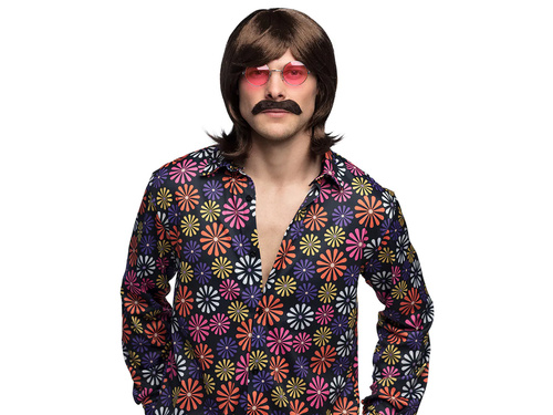 Brown men's wig